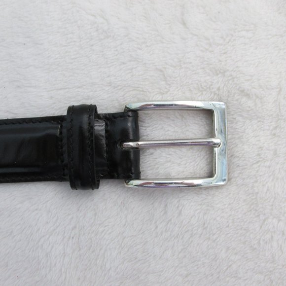 L.L. Bean Black Padded Leather Belt Single Loop Size 36/90 Classic Belt Style - Picture 2 of 9